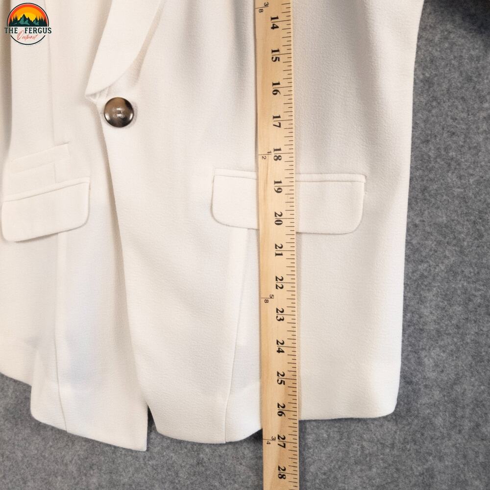 Metaphor Blazer White Ivory Long Sleeve Formal Single-Breasted Women's Size XL - Picture 7 of 11